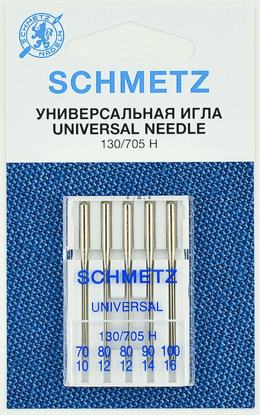 Иглы Schmetz универсальные (70x1, 80x2, 90x1, 100х1), 5 шт в Алексеевке